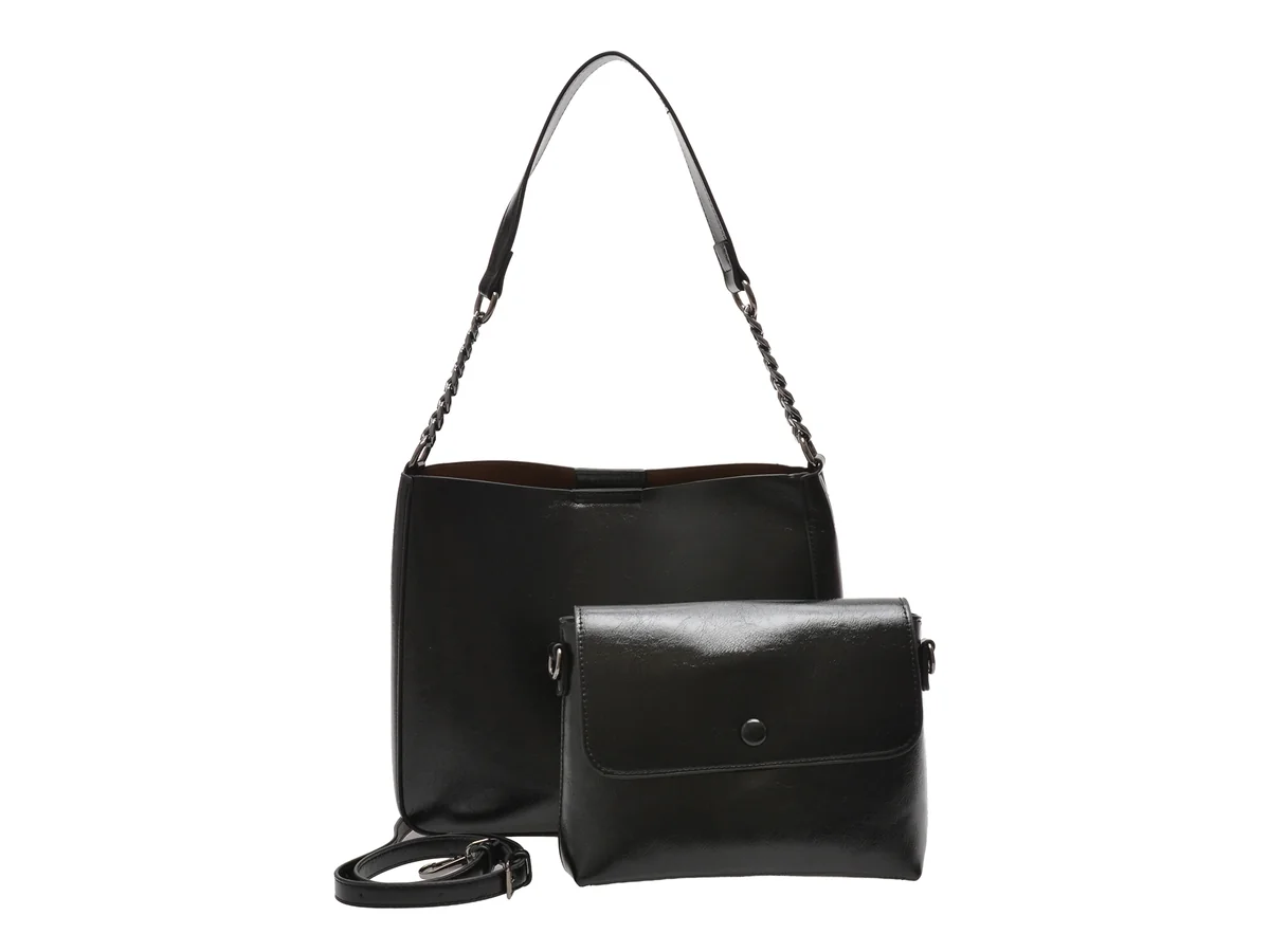 Geanta FLAVIA PASSINI neagra, 2620, din piele ecologica