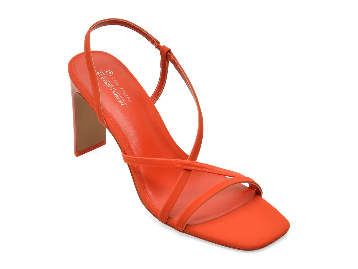 Sandale elegante CALL IT SPRING portocalii, JAYAA 800, din piele ecologica