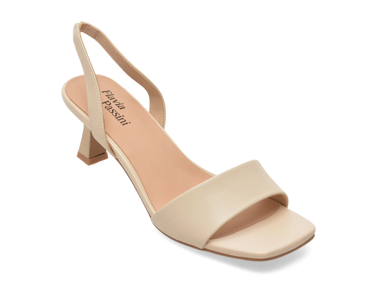 Sandale elegante FLAVIA PASSINI bej, Q4129, din piele naturala