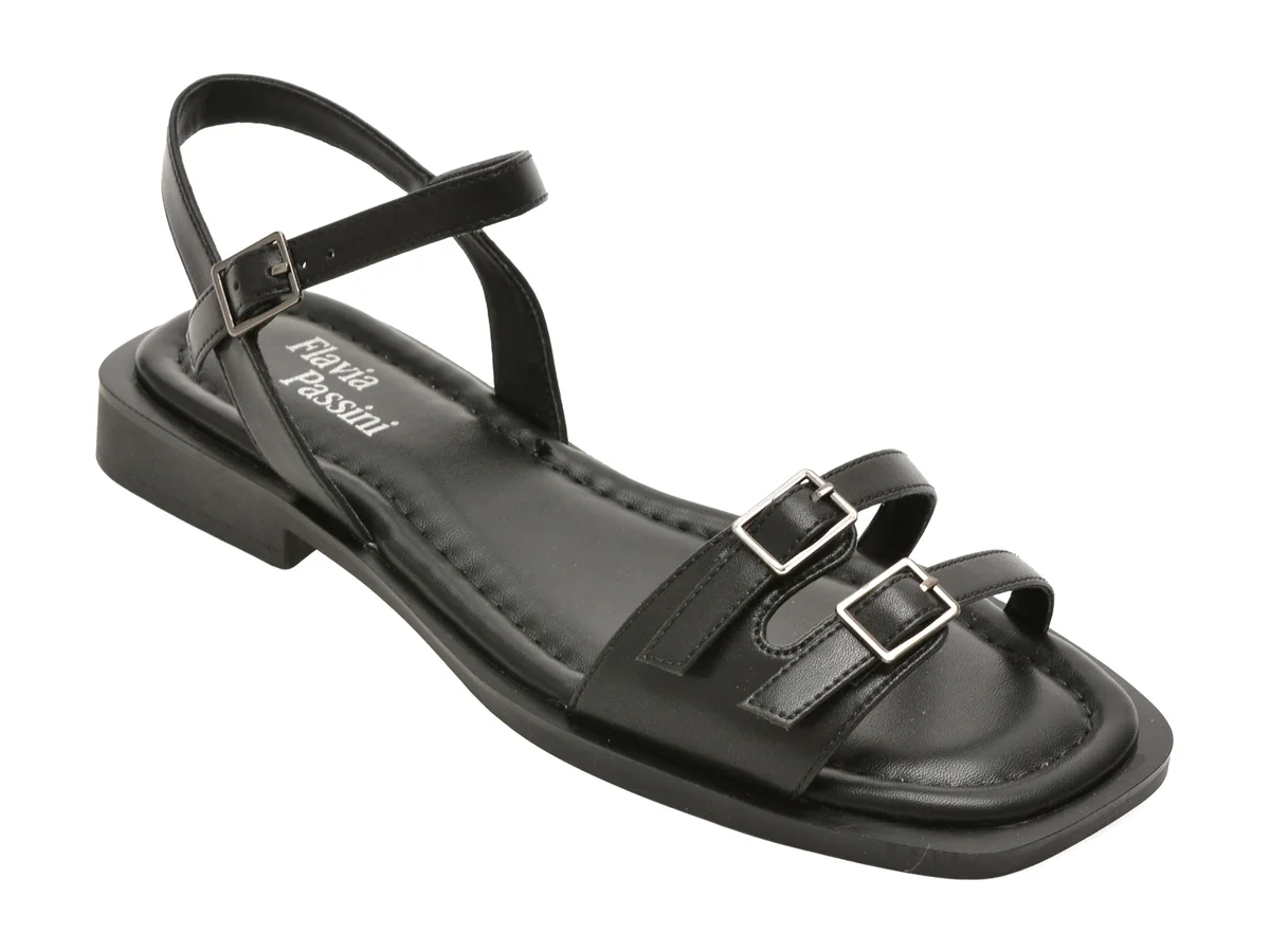Sandale FLAVIA PASSINI negre, 5586, din piele naturala
