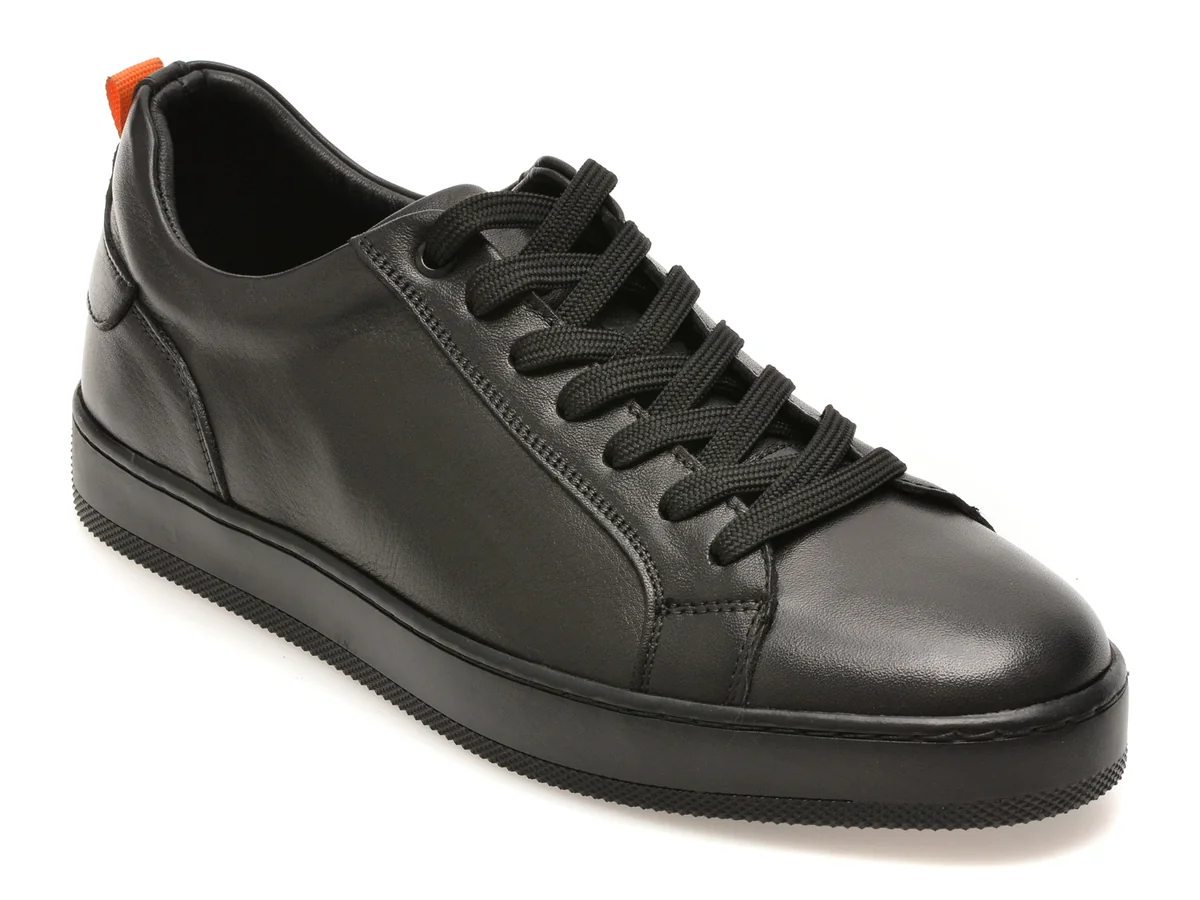 Pantofi sport BITE THE BULLET negri, HRZ09, din piele naturala
