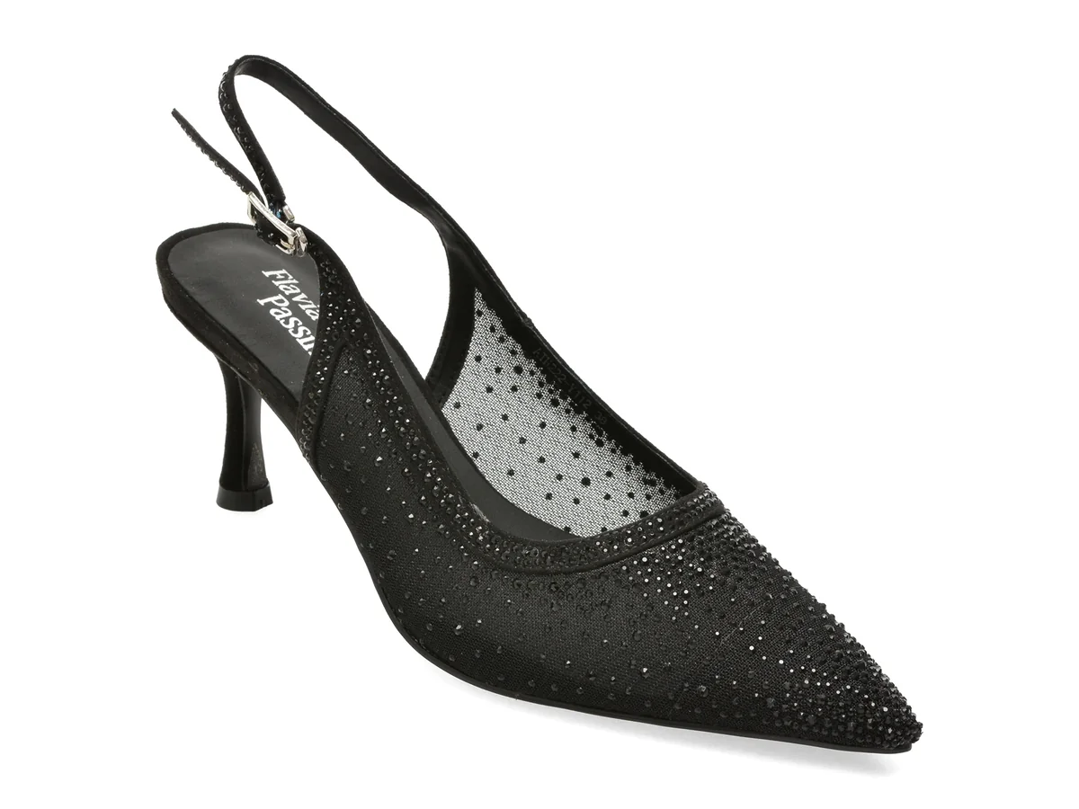 Pantofi eleganti FLAVIA PASSINI negri, ATH222, din material textil