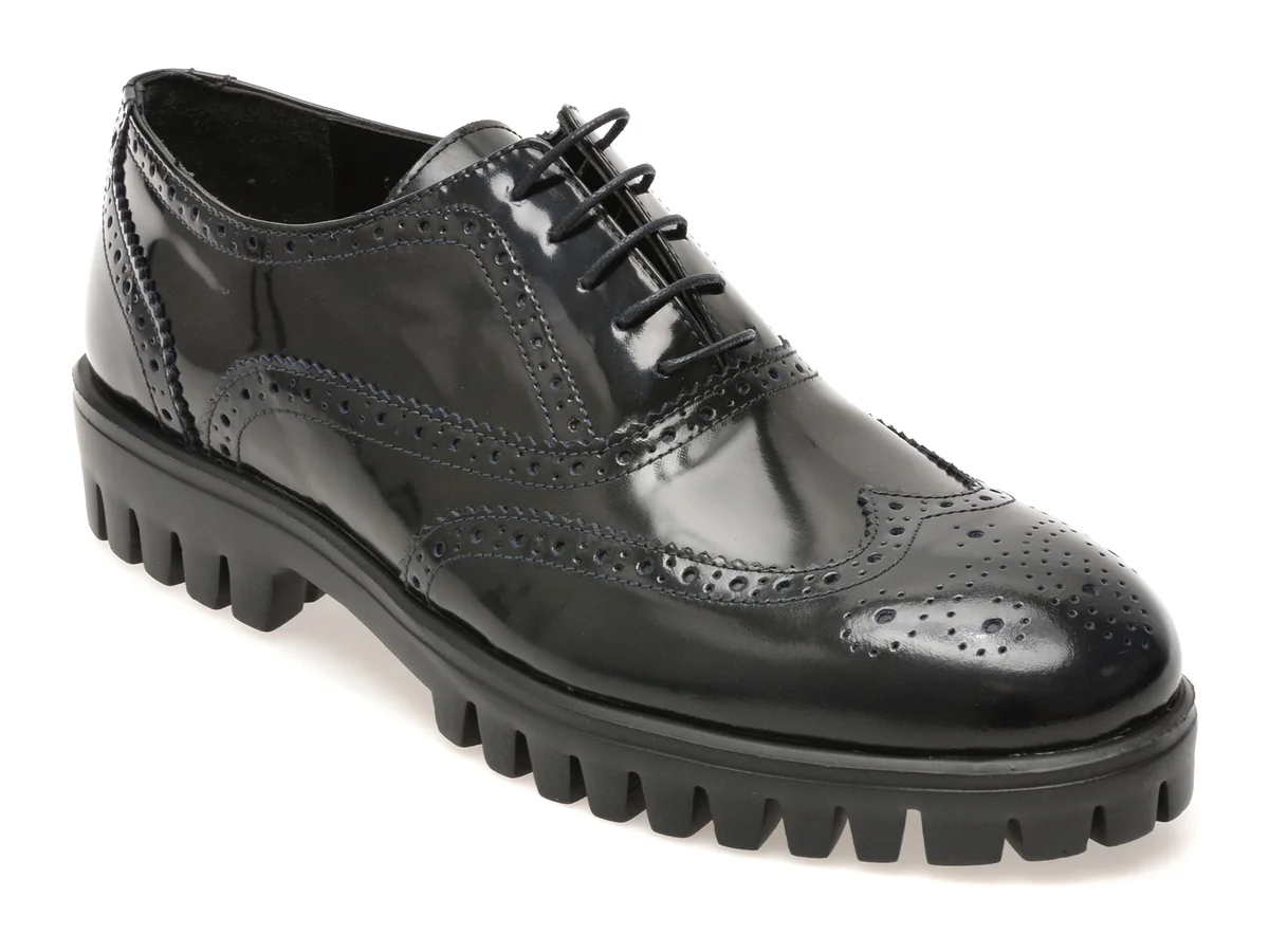 Pantofi eleganti RELAX negri, 5811A, din piele naturala