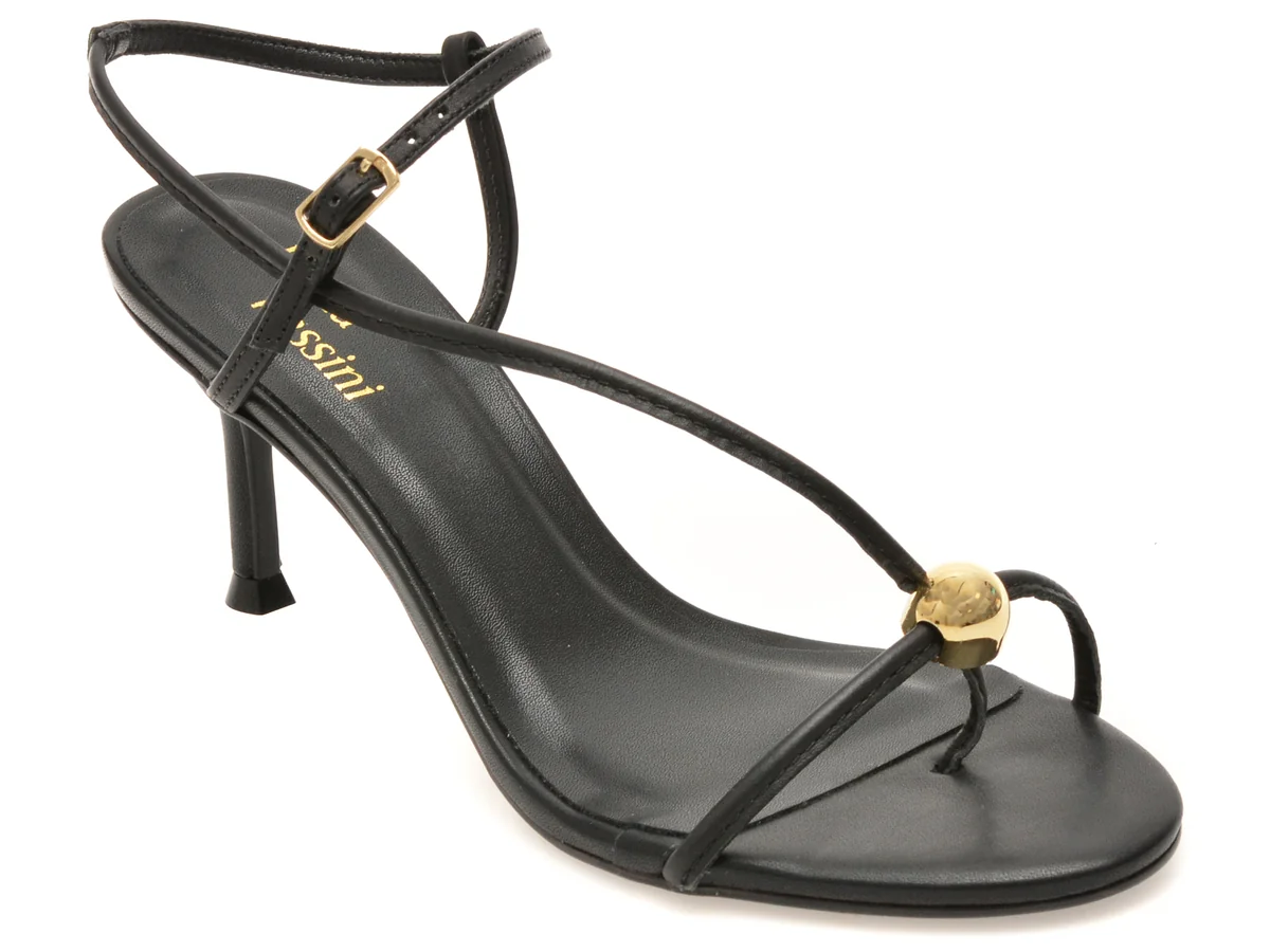 Sandale FLAVIA PASSINI negre, 373401, din piele naturala