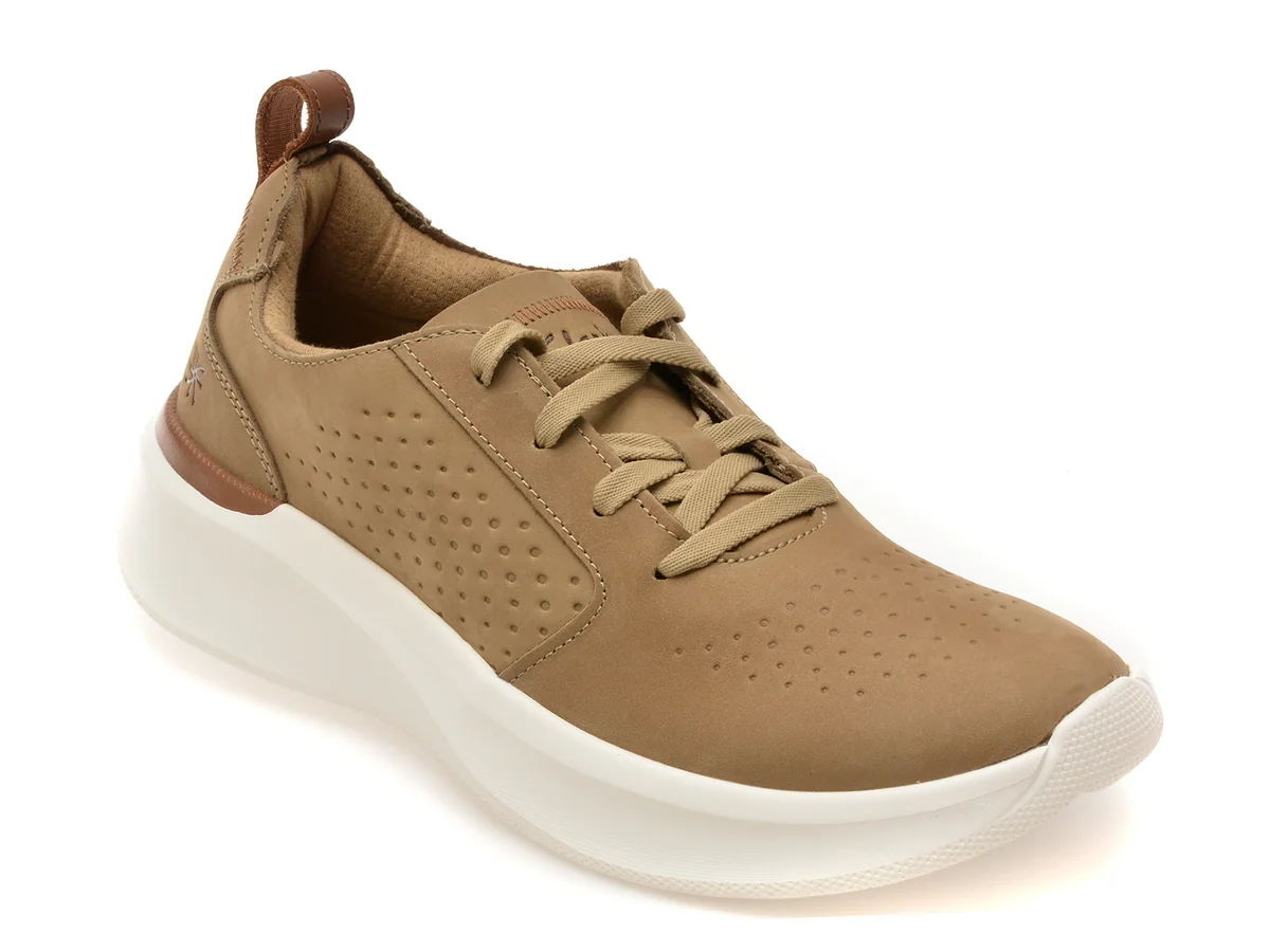 Pantofi sport CLARKS bej, SOLEVANA STYLE, din nabuc