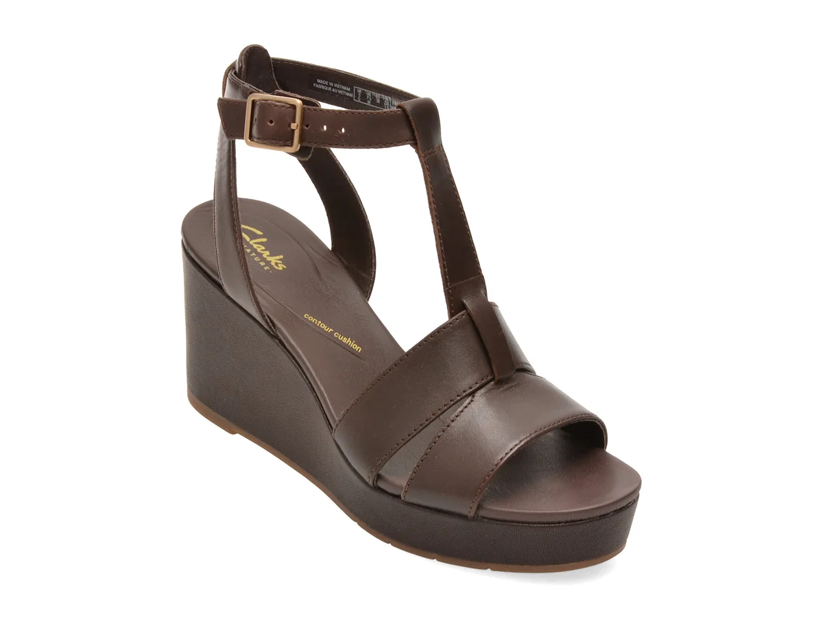Sandale CLARKS maro, SABINA HOPE, din piele naturala