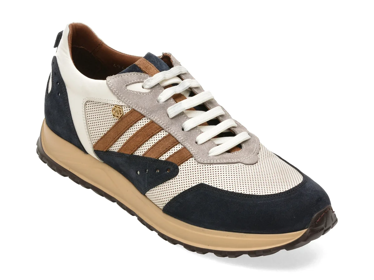 Pantofi sport ZINGALI RICH albi, 49424, din piele naturala
