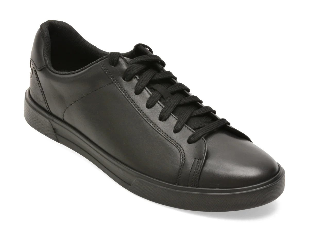 Pantofi sport CLARKS negri, ROMSEY LACE, din piele naturala