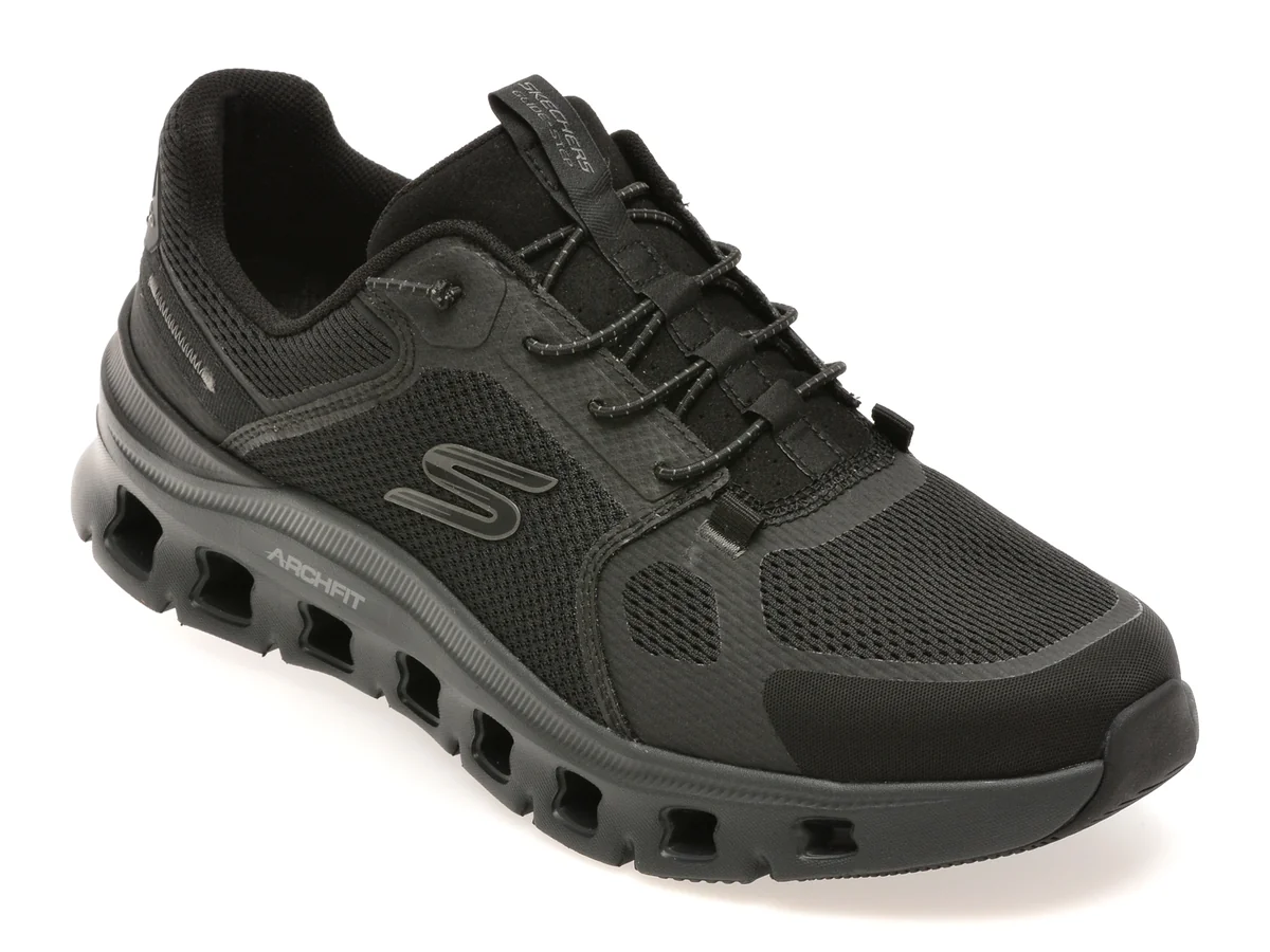 Pantofi sport SKECHERS negri, ARCH FIT GLIDE-STEP PRO, din material textil