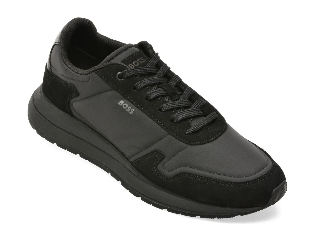 Pantofi sport BOSS negri, 8945, din material textil