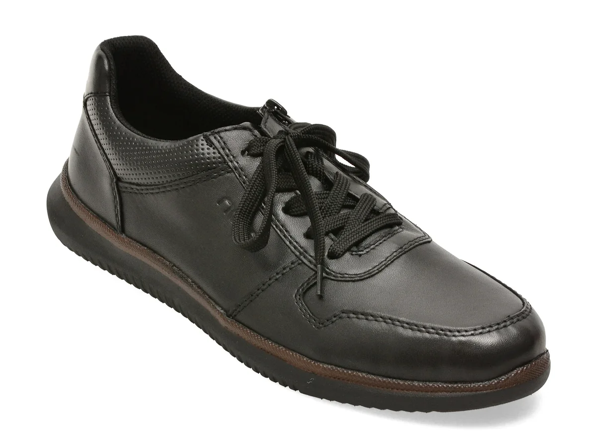 Pantofi sport RIEKER negri, 10407, din piele naturala