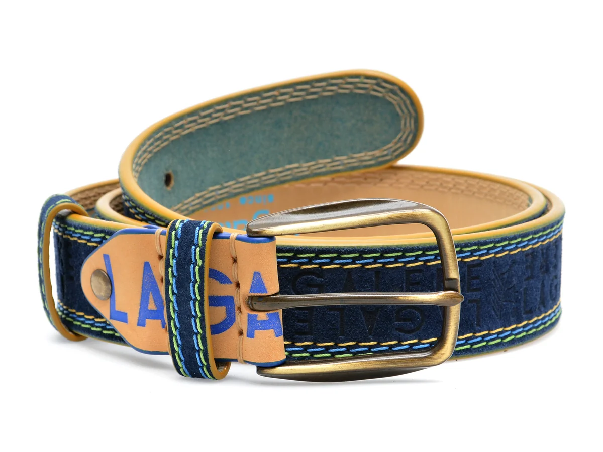 Curea La Galere Bleumarin, 8971640, Din Piele Intoarsa