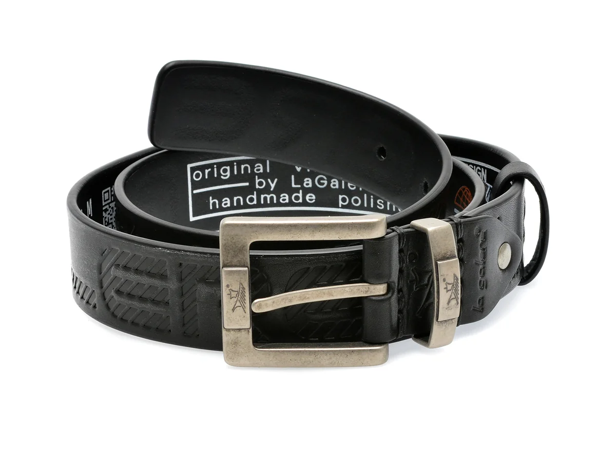 Curea La Galere Neagra, 7871640, Din Piele Naturala