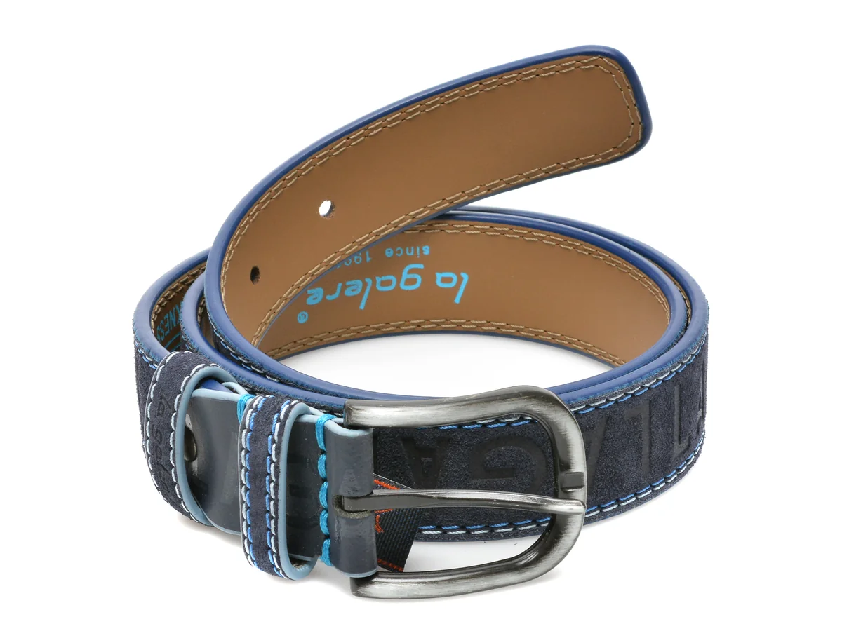 Curea La Galere Bleumarin, 2971640, Din Piele Intoarsa