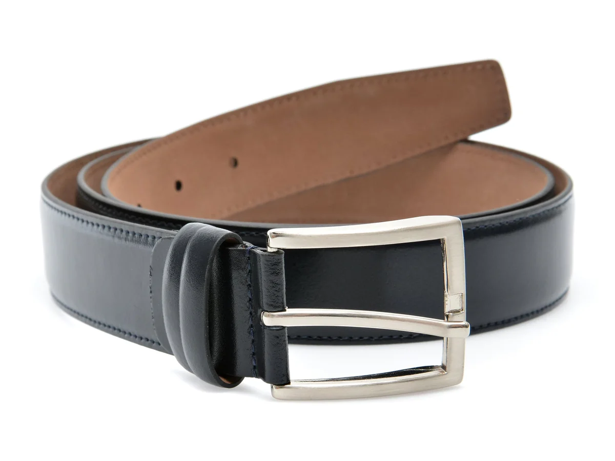 Curea Le Colonel Bleumarin, 1620, Din Piele Naturală