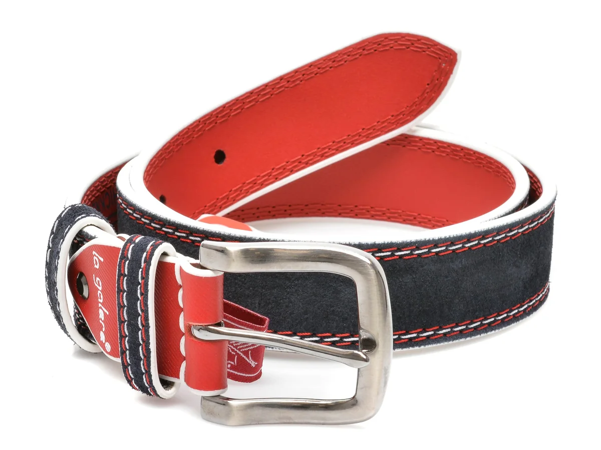 Curea La Galere Bleumarin, 0971640, Din Piele Întoarsă