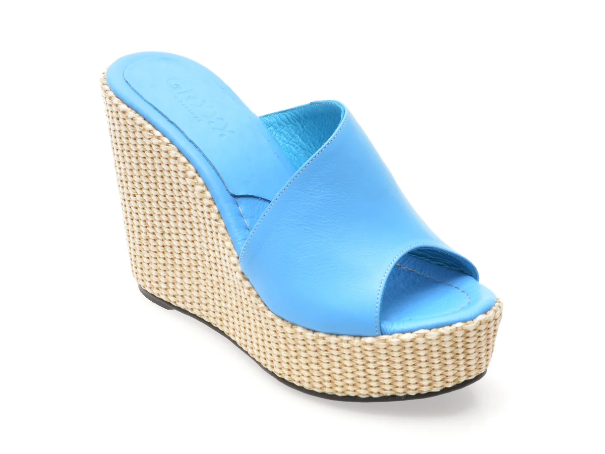 Papuci GRYXX Bleumarin, 20910, Din Piele Naturala