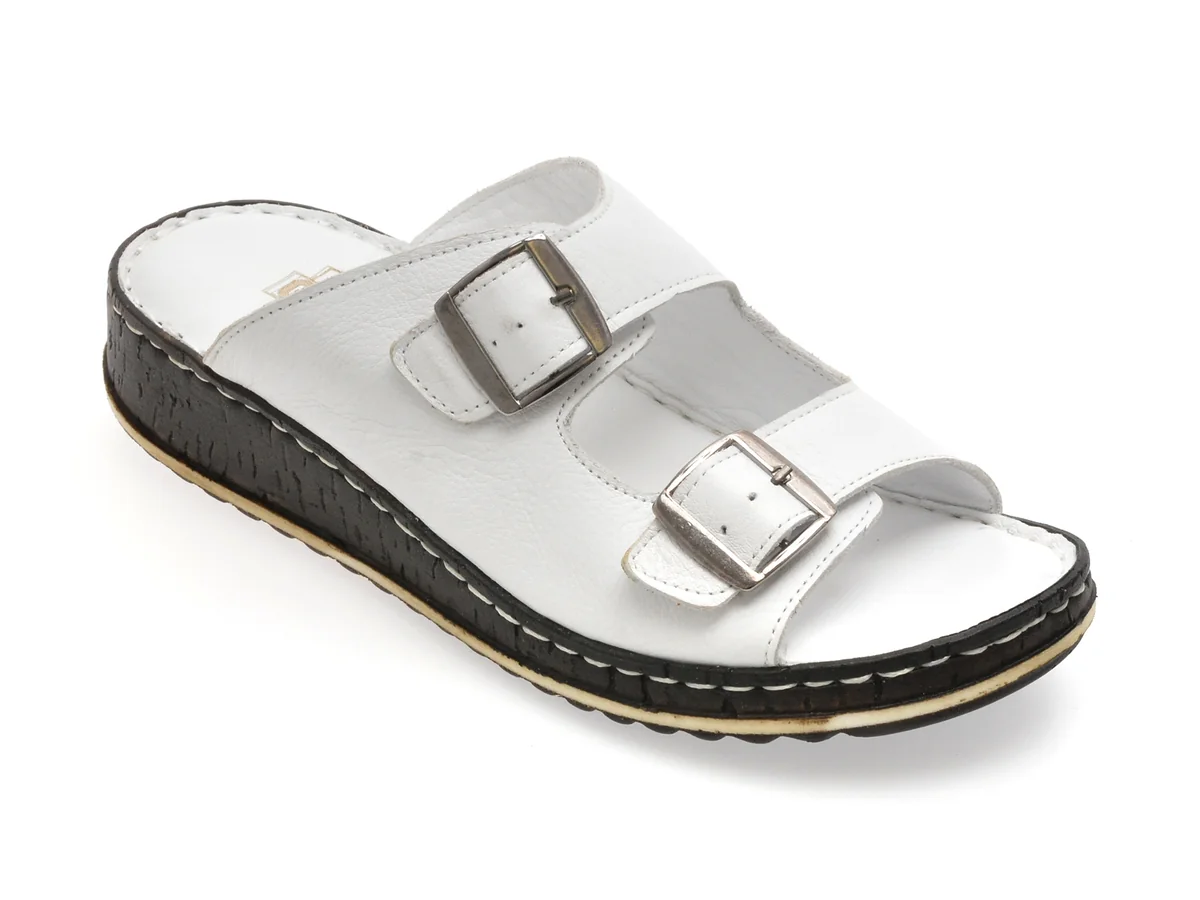 Papuci Gotsi Albi, EVP105, Din Piele Naturala