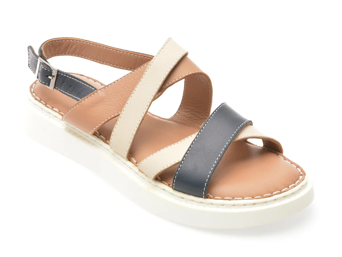 Sandale Shoozy Bleumarin, EV4038, Din Piele Naturala