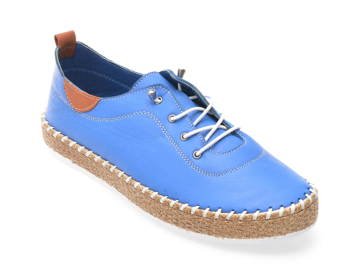 Pantofi Shoozy Albastri, EV30106, Din Piele Naturala