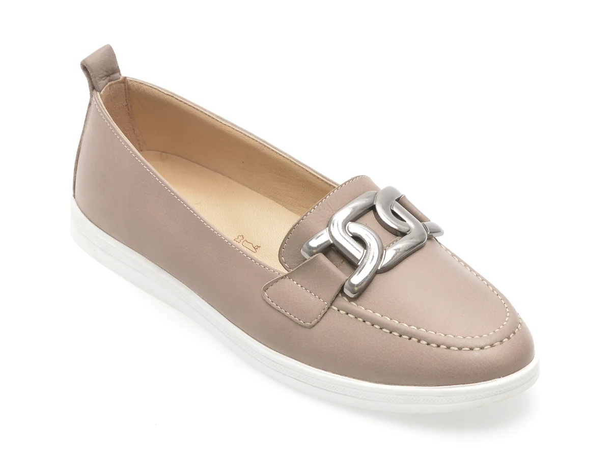 Pantofi Kelik Gri, EV2875, Din Piele Naturală