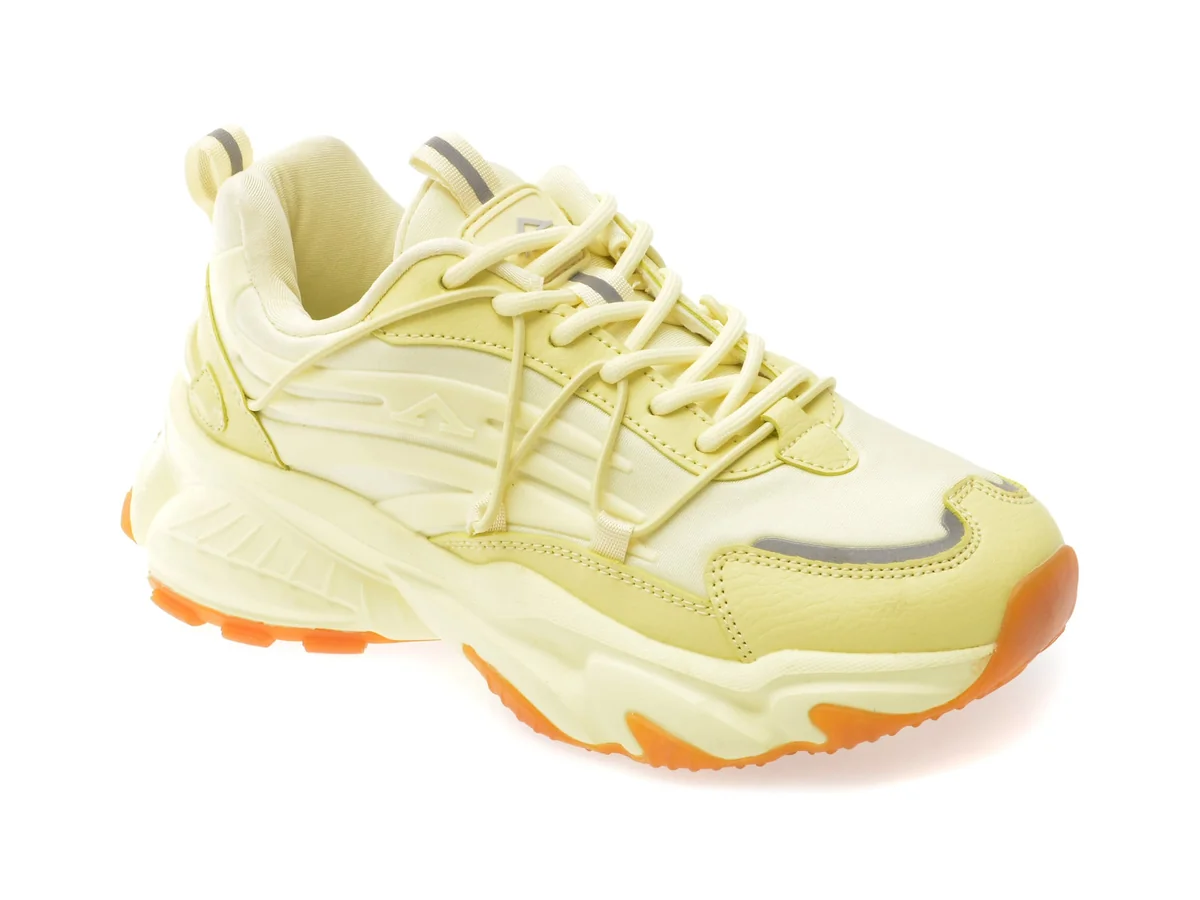 Pantofi Sport Tepor Galbeni, TP62, Din Material Textil
