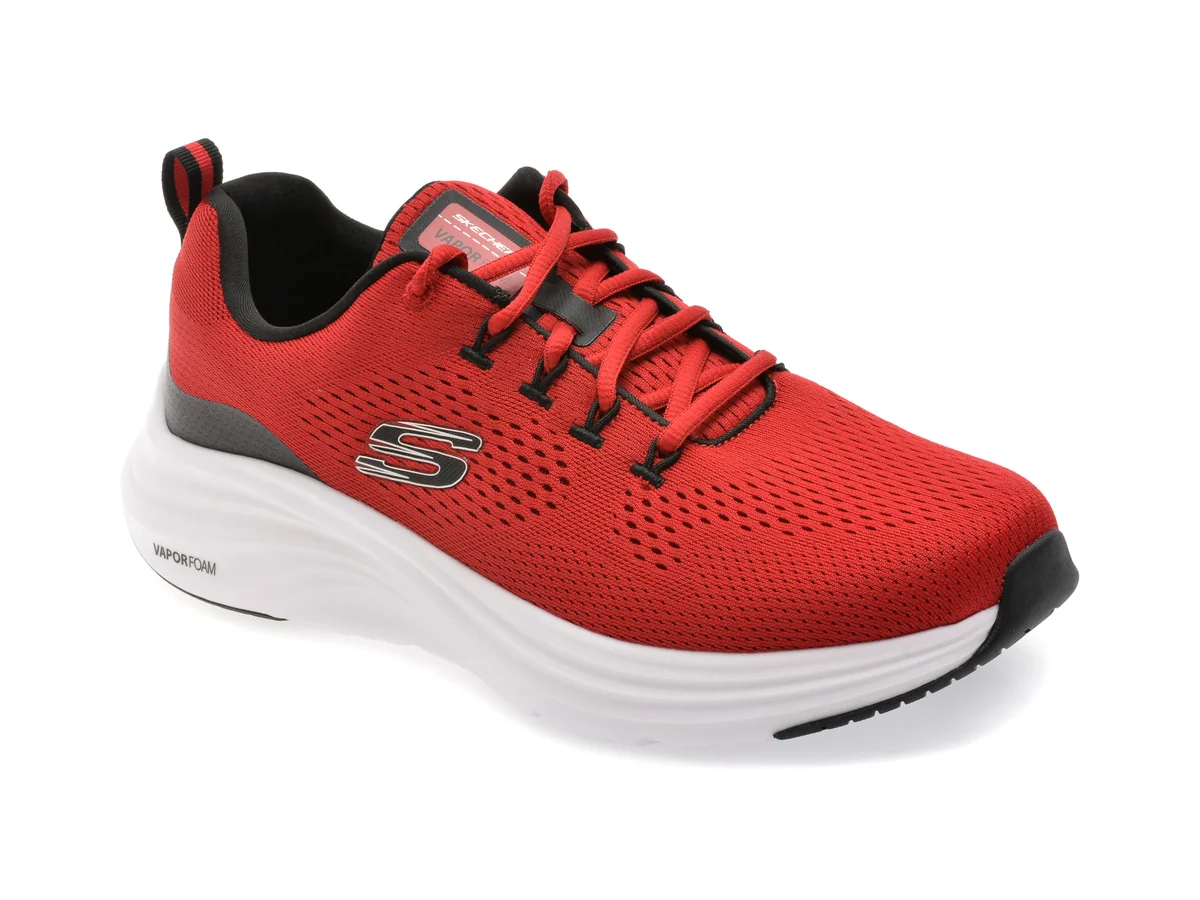 Pantofi Sport Skechers Rosii, Vapor Foam, Din Material Textil