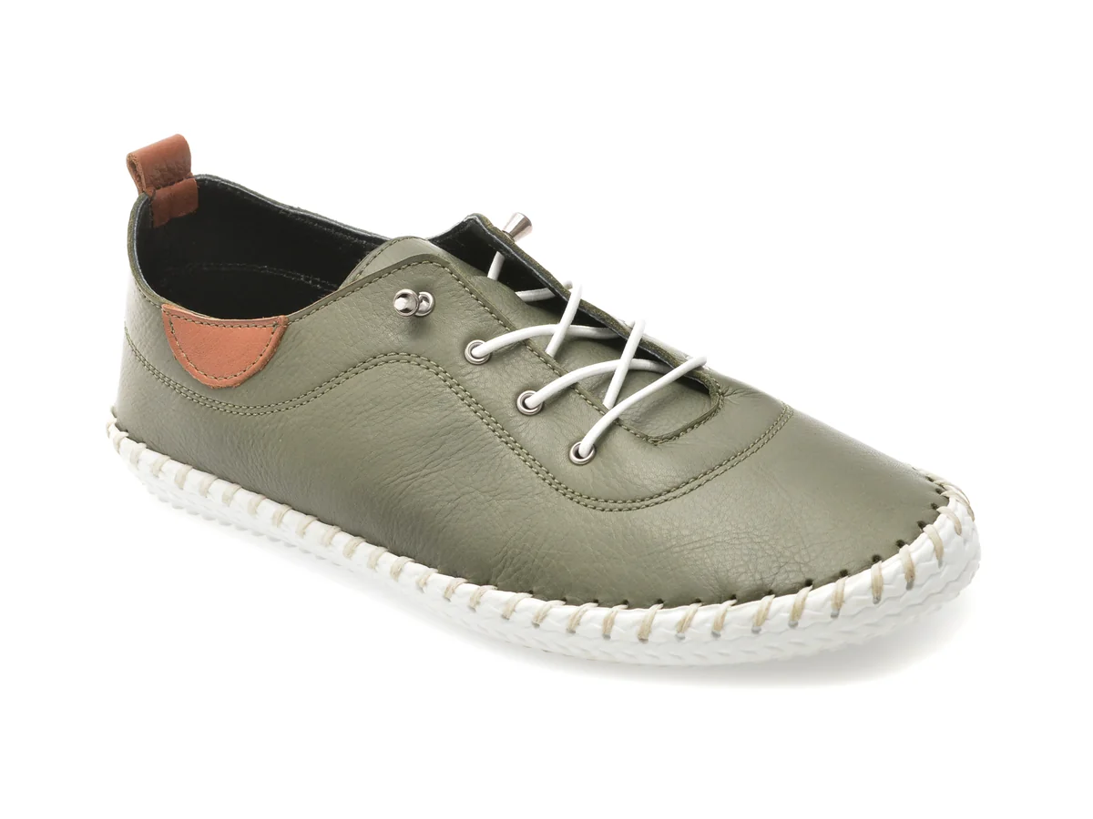 Pantofi Shoozy Verzi, EV30106, Din Piele Naturală