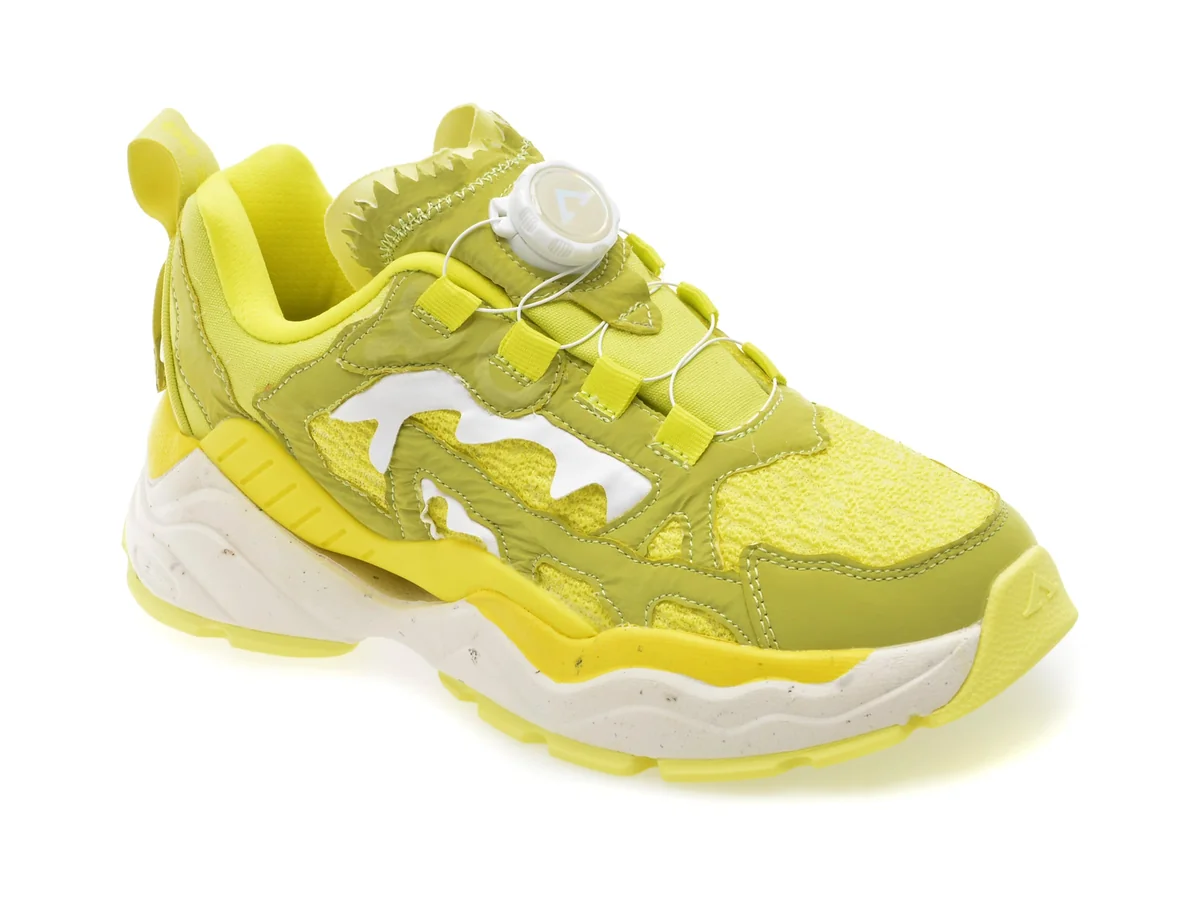 Pantofi Sport TEPOR Galbeni, TP82, Din Material Textil