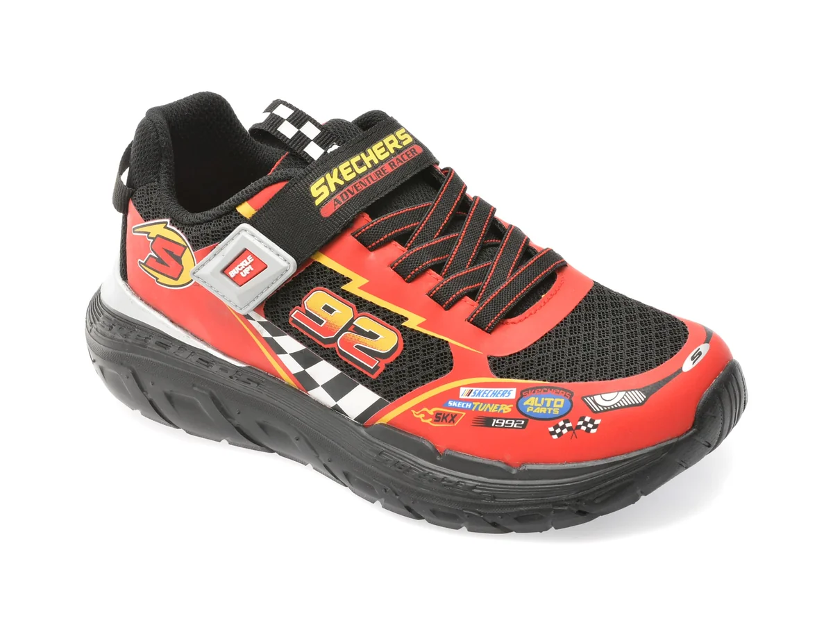 Pantofi Sport Skechers Roșii, SKECH TRACKS, Din Material Textil
