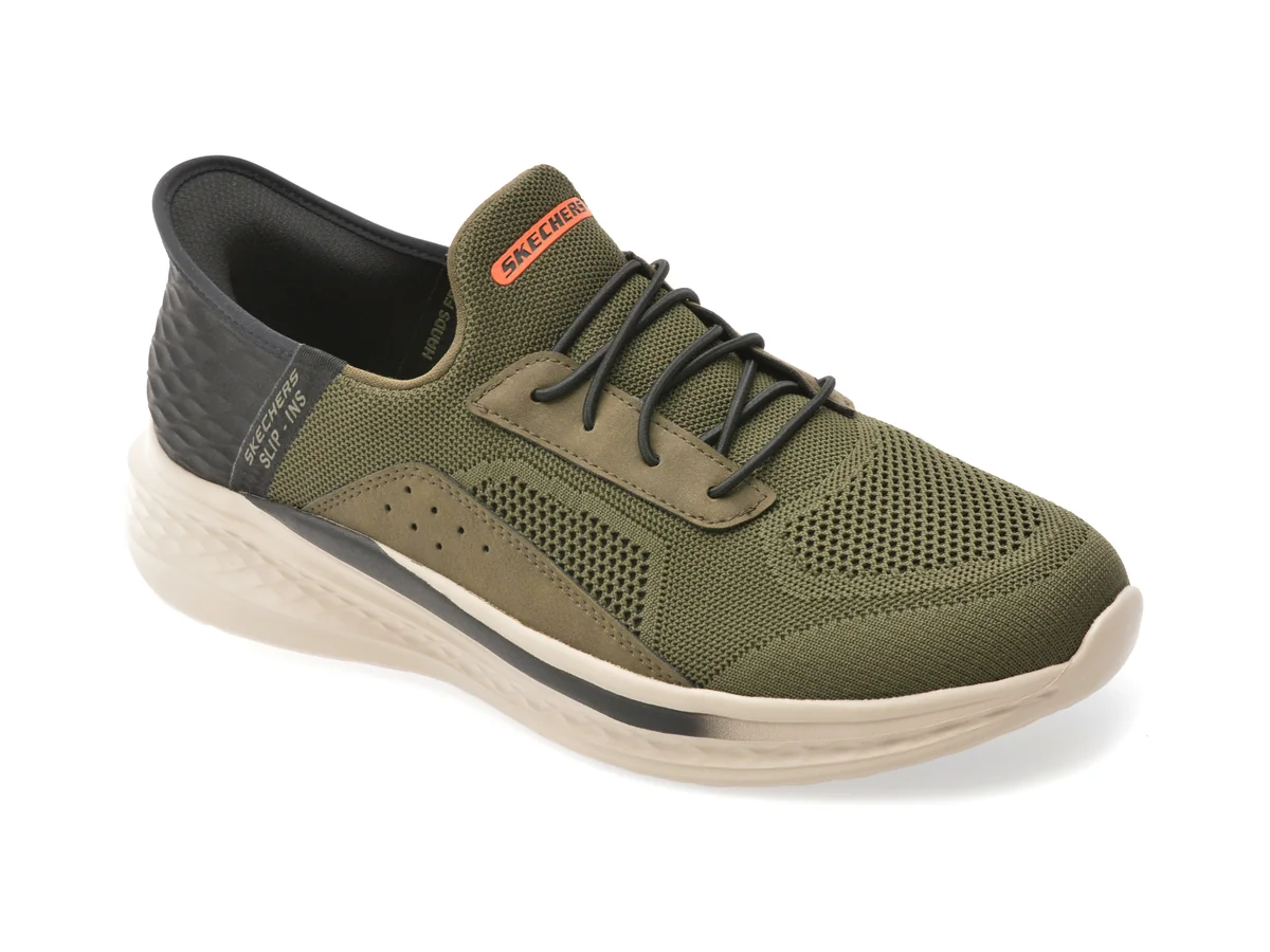 Pantofi Sport Skechers Kaki, Slade, Din Material Textil