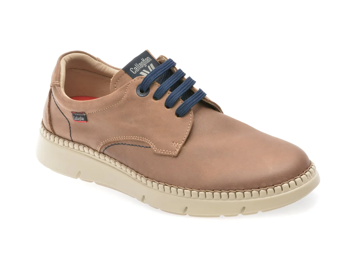 Pantofi Callaghan Gri, 53505, Din Piele Naturala