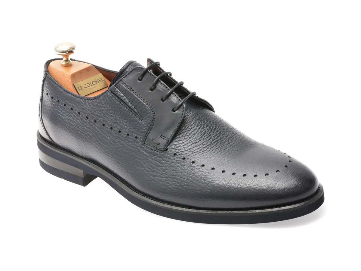 Pantofi Eleganti Le Colonel Bleumarin, 422134, Din Piele Naturala