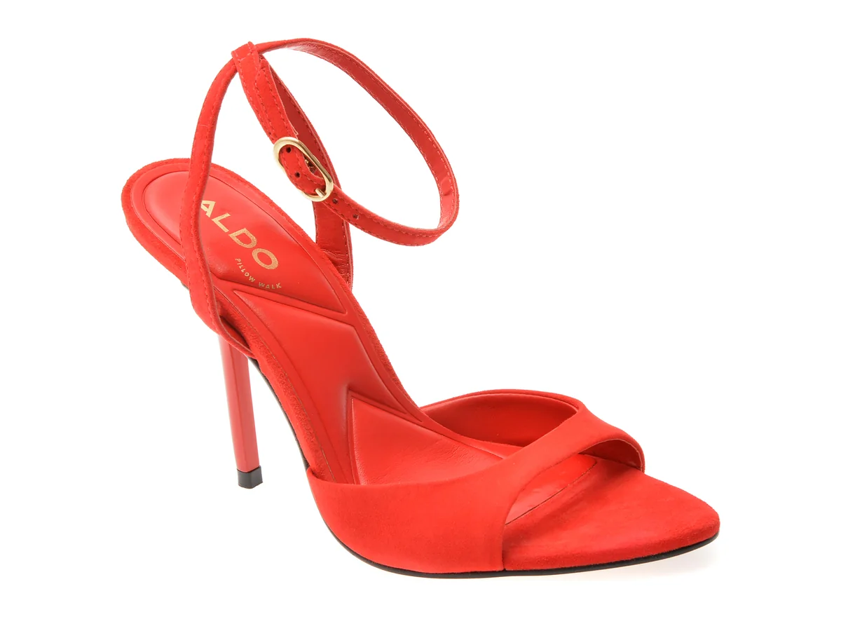 Sandale Elegante ALDO Rosii, FOREVER MORE 600, Din Piele Intoarsa