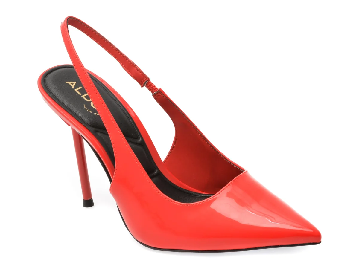 Pantofi Eleganti Aldo Rosii, PUCKER UP 600, Din Piele Ecologica