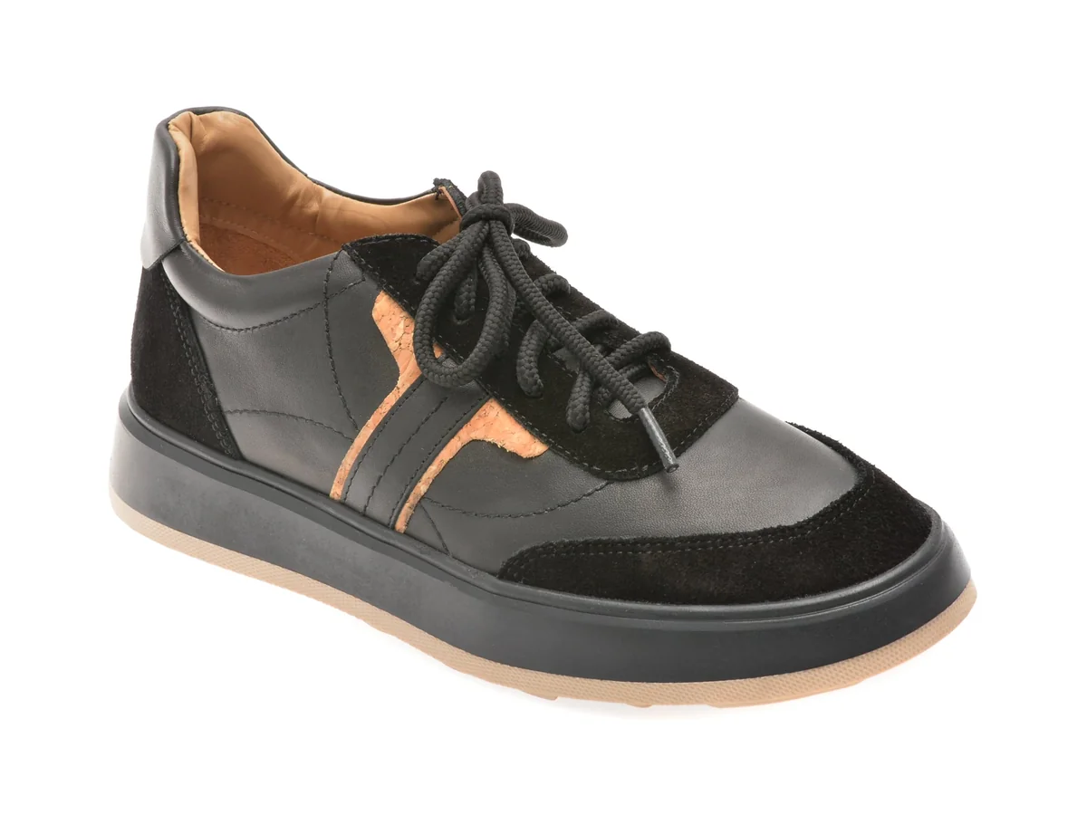 Pantofi Sport Flavia Passini Negri, T7, Din Piele Naturala