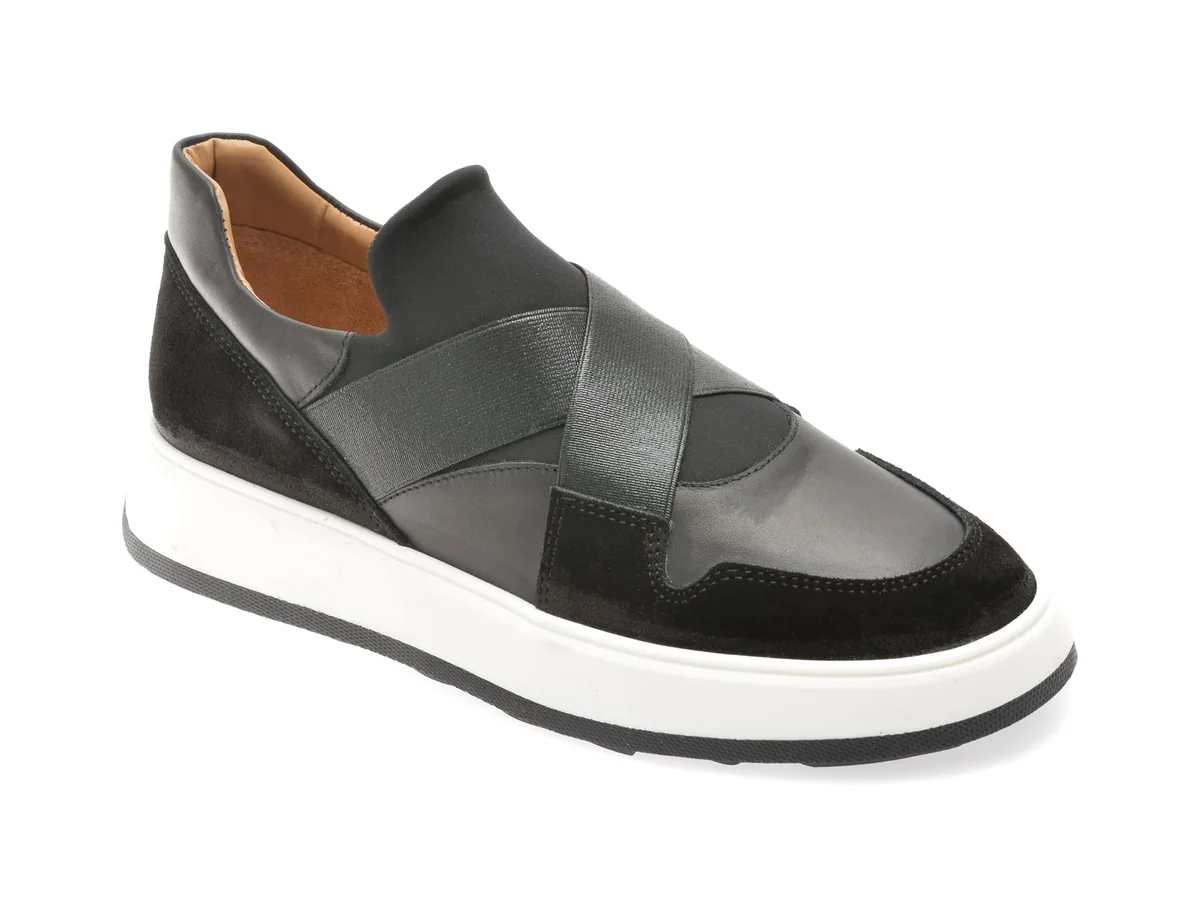 Pantofi Sport Flavia Passini Negri, T5, Din Piele Naturala