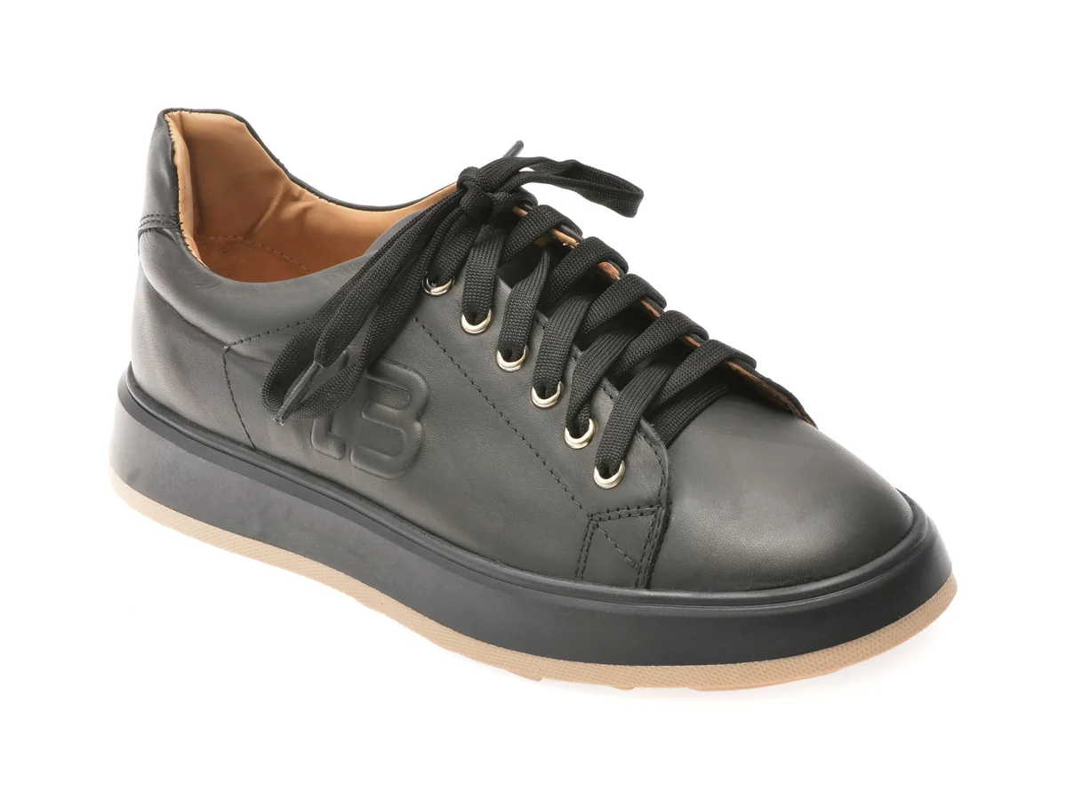 Pantofi Flavia Passini Negri, T3, Din Piele Naturala