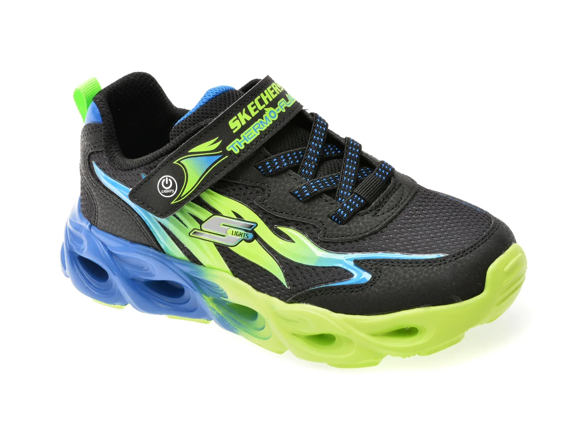 Pantofi Sport SKECHERS Negri, THERMO-FLASH, Din Material Textil