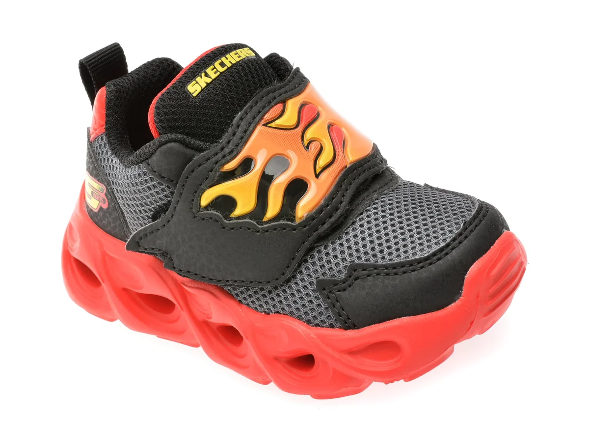 Pantofi Sport SKECHERS Negri, THERMO-FLASH, Din Material Textil