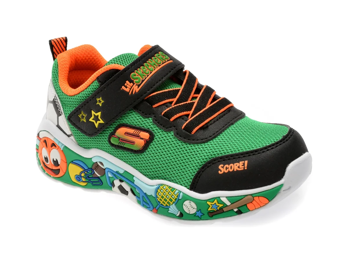 Pantofi Sport Skechers Verzi, Play Scene, Din Material Textil