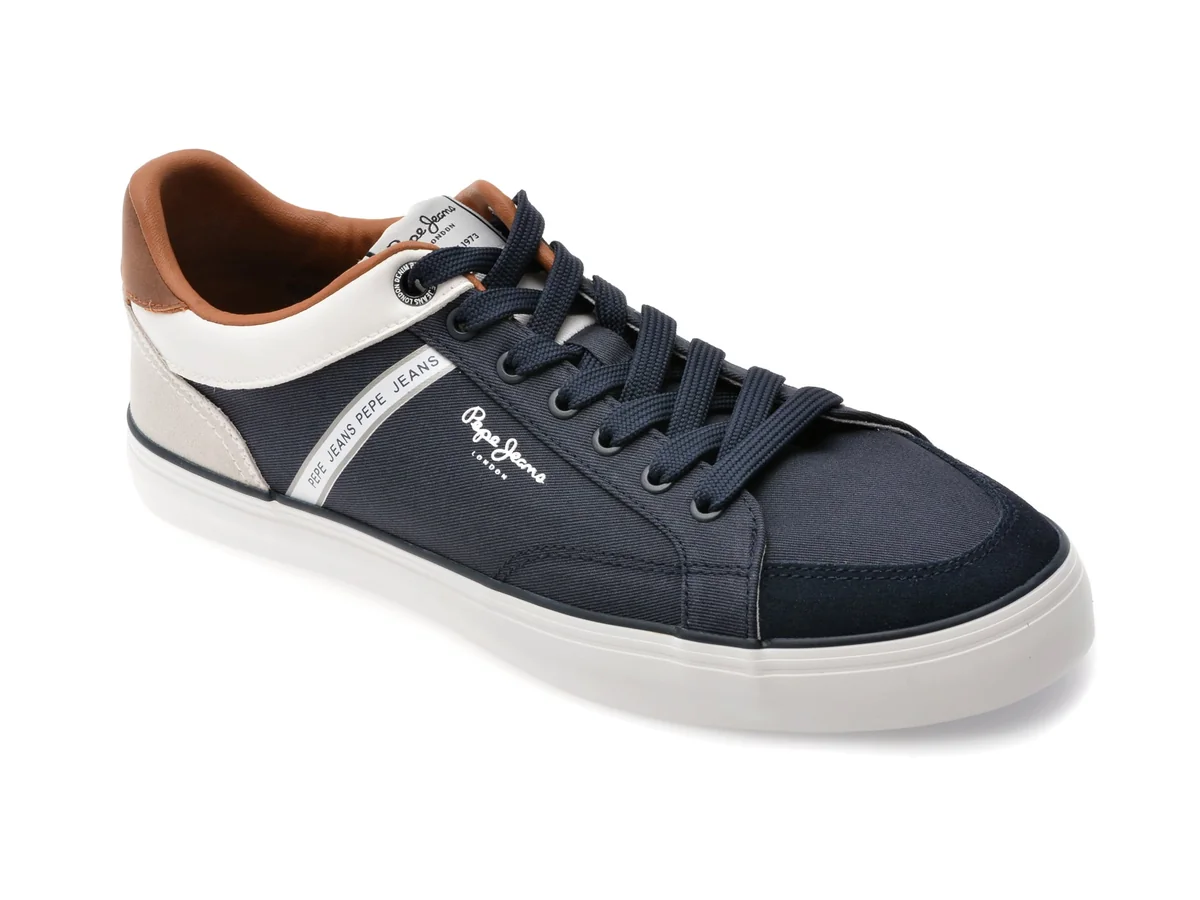Pantofi Sport Pepe Jeans Bleumarin, Kenton Stage, Din Material Textil