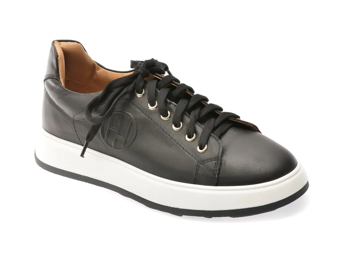Pantofi Sport Flavia Passini Negri, T9, Din Piele Naturală