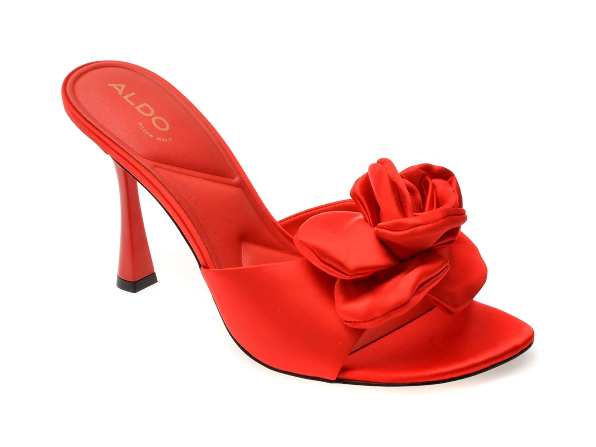 Papuci Eleganti ALDO Roșii, REDROSE 600, Din Material Textil