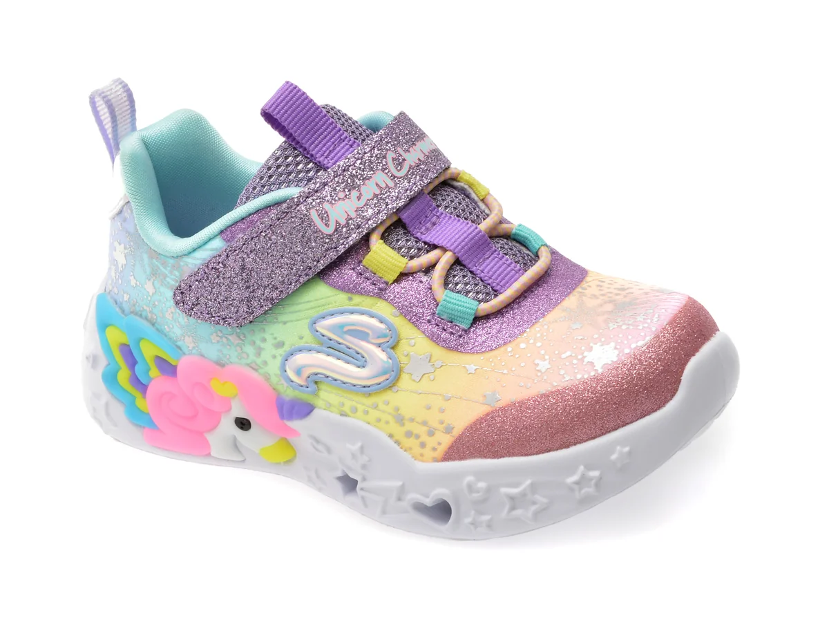 Pantofi Sport Skechers Multicolor, Unicorn Charmer, Din Material Textil