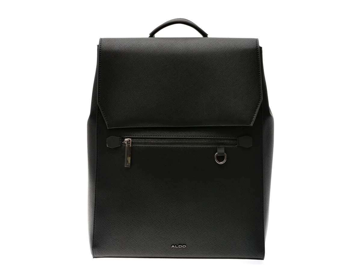 Rucsac Aldo Negru, SAMSONOV 008, Din Piele Ecologica