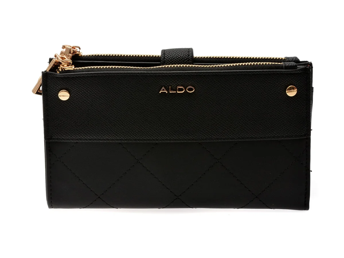 Portofel ALDO Negru, RORBAG 001, Din Piele Ecologica