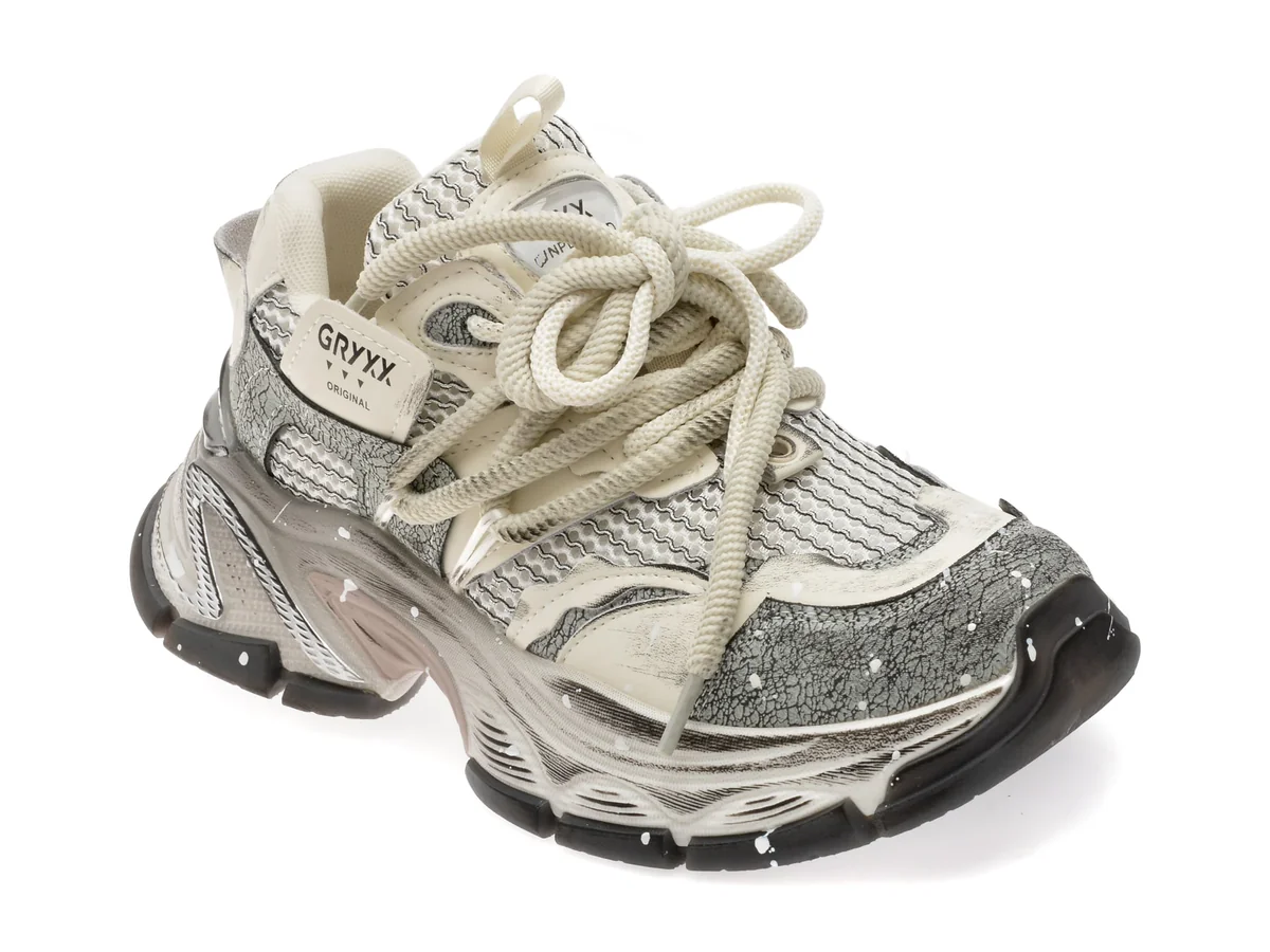 Pantofi Sport GRYXX Gri, 80672, Din Material Textil