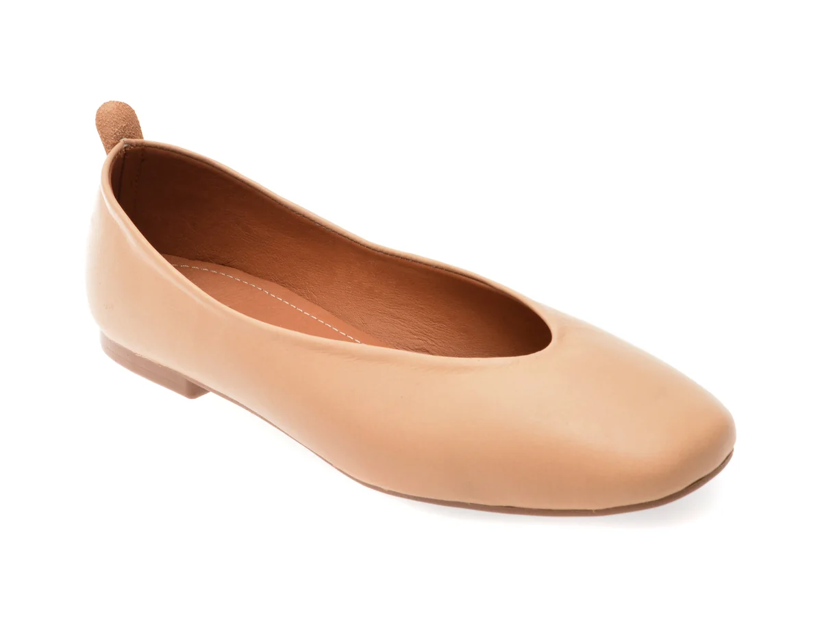 Balerini Flavia Passini Bej, 2480, Din Piele Naturală