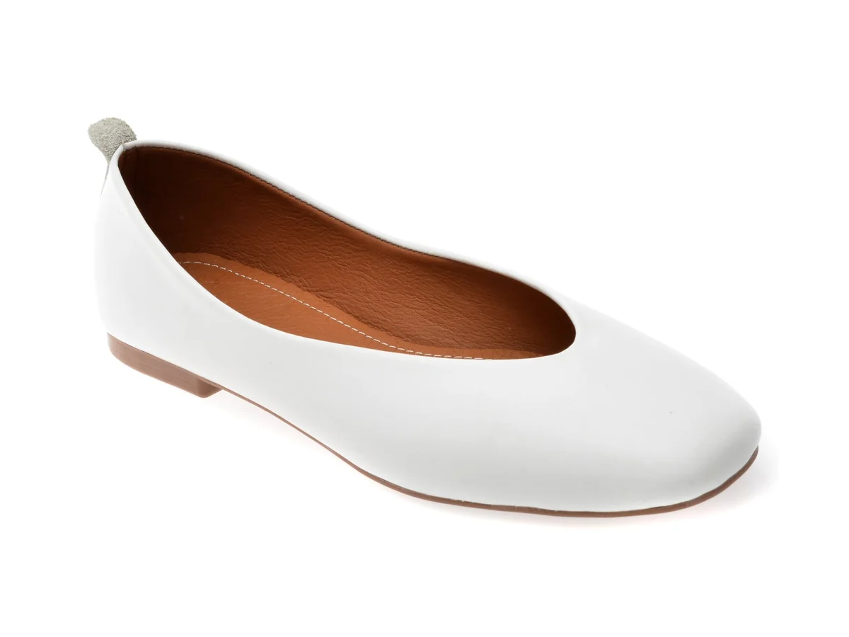 Balerini Flavia Passini Albi, 2480, Din Piele Naturala